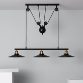 Lampa Wisząca Retro Czarna Abruzzo Monte 3xE27