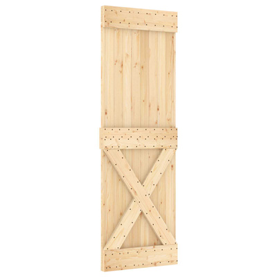 Drzwi przesuwne Naturalny i czarny 70 x 210 cm