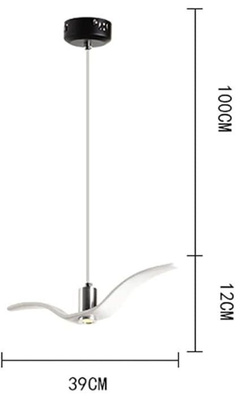 LAMPA WISZĄCA MEWA 2 BIAŁA 39cm AD195