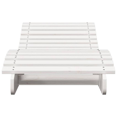 vidaXL Leżak, biały, 205x60x31,5 cm, lite drewno sosnowe
