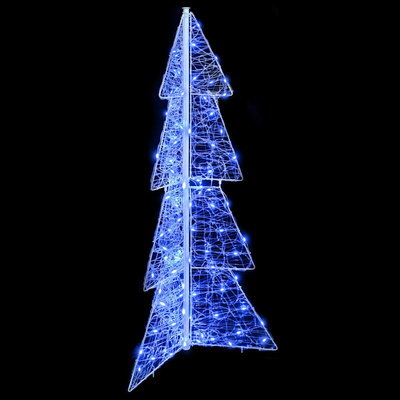 Choinka z 100 diodami LED Niebieski 120 cm Akryl