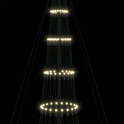 Choinka świąteczna LED z podstawą Ciepła biel 500 cm Metal