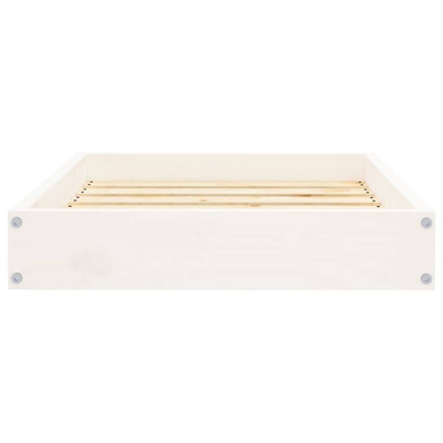 vidaXL Legowisko dla psa, białe, 61,5x49x9 cm, lite drewno sosnowe