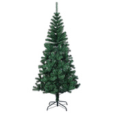 Sztuczna choinka z opalizującymi końcówkami, zielona, 120 cm