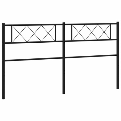 Metalowe wymienne wezgłowie, czarne, 200 cm