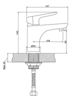 Bateria umywalkowa Dokos czarna  Invena