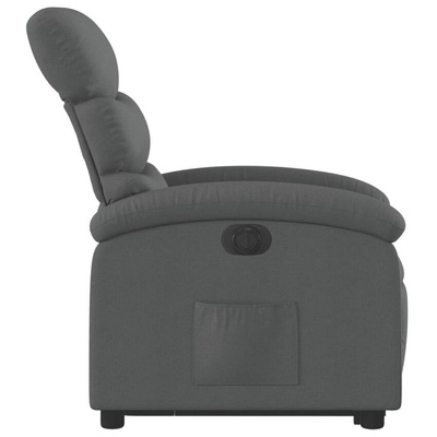 vidaXL Podnoszony fotel masujący, elektryczny, rozkładany, ciemnoszary model standard