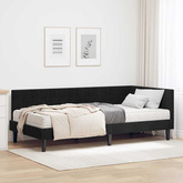 Rama Łóżka Narożnego z Materacem 2 szt. Czarny 100 x 200 cm