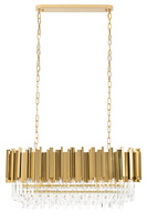 Lampa wisząca IMPERIAL LONG GOLD 90 - stal, kryształ-ADANI