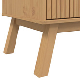 Szafka RTV OLDEN, brązowa, 114x43x57 cm, lite drewno sosnowe