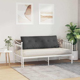 Poduszka na plecy Ciemnoszary 140 x 50 cm Tkanina sztruksowa