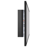 vidaXL Lustro łazienkowe LED, wysoki połysk, czarne, 90x8,5x37, akryl