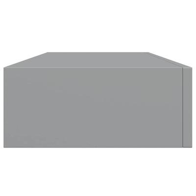 Półka ścienna z szufladą, szara, 60 x 23,5 x 10 cm, MDF