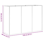 Doniczka 120x40x80 cm Stal ocynkowana