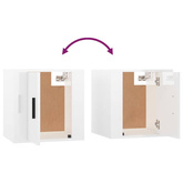 vidaXL Wiszące szafki telewizyjne, 2 szt, białe, połysk, 40x34,5x40 cm