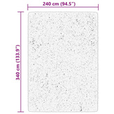 vidaXL Dywan HUARTE z krótkim włosiem, kremowy, 240x340 cm