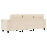 3-osobowa sofa, beżowy, 180 cm, tapicerowana mikrofibrą