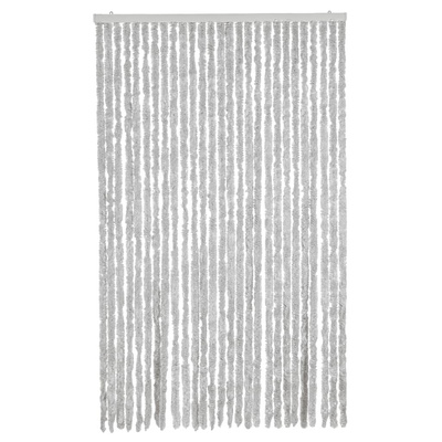 Zasłona przeciwko owadom, szara, 118x220 cm, szenil