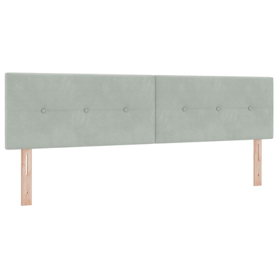 Łóżko ottoman z materacem jasnoszary 180 x 200 cm Welur