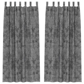 Zasłony z weluru z zasłonami 2 pcs Szary 260 x 140 cm Aksamit