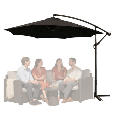 Parasol Ogrodowy Boczny Z Regulacją Pochyłu  350 x 250cm Antracyt
