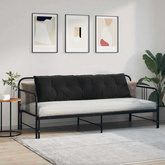 Poduszka na plecy Czarny 180 x 50 cm Tkanina sztruksowa
