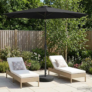 Parasol ogrodowy z oświetleniem LED i podstawą 270 x 270 cm