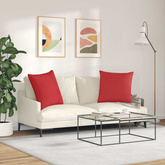 Poduszki na sofę 2 pcs Czerwony 80 x 80 cm tkanina