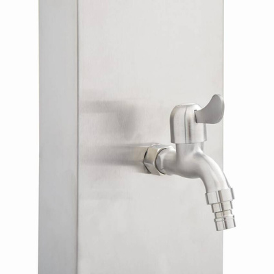 vidaXL Panel prysznicowy ogrodowy, 110 cm, stal nierdzewna