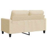 2-osobowa sofa, kremowa, 120 cm, tapicerowana tkaniną