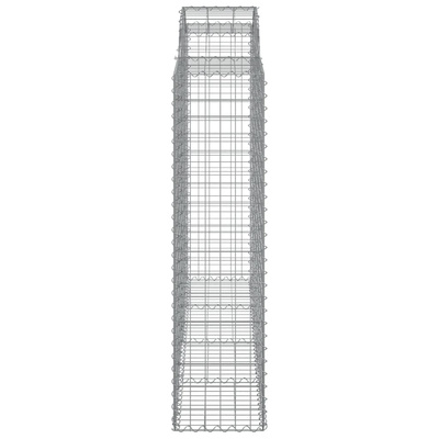 Kosze gabionowe, 8 szt, 200x50x160/180 cm, galwanizowane żelazo
