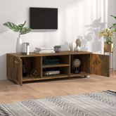vidaXL Szafka pod TV, opalany dąb, 110x40x35 cm