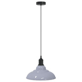 Lampa wisząca z regulacją wysokości E27 połysk szary metal