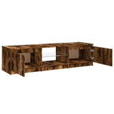 vidaXL Szafka pod TV, z LED, przydymiony dąb, 140 x 40 x 35,5 cm