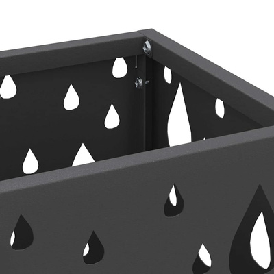 Stojak na Parasol Deszczowy Czarny 15,5 x 15,5 x 49 cm Stal