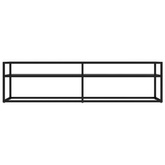 vidaXL Szafka pod TV, czarna, 160x40x40,5 cm, hartowane szkło