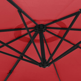 Ścienny parasol ogrodowy, czerwony, 290 cm