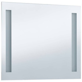 vidaXL Ścienne lustro łazienkowe z LED, 60 x 50 cm