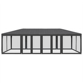 Namiot imprezowy z 12 ścianami z siatki, antracyt, 8x4 m, HDPE
