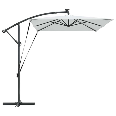 Parasol plażowy Ze LED Lights piaskowy 294 x 200 x 270 cm