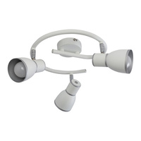 Lampa sufitowa biała/chrom spirala 3xE14 Fido 98-63380