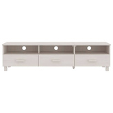 vidaXL Szafka pod TV HAMAR, biała, 158x40x40 cm, lite drewno sosnowe