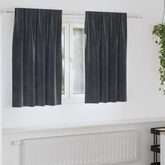 Zasłony zaciemniające 2 pcs Ciemnoszary 140 x 140 cm Aksamit