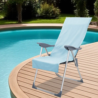Ręczniki do Krzeseł na Zewnątrz 2 pcs Niebieski 130 x 60 cm