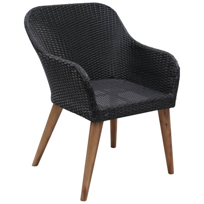 9-cz. zestaw mebli ogrodowych z poduszkami, rattan PE, czarny