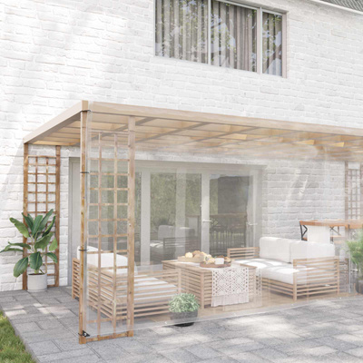 Osłona na rośliny przezroczysty 6 x 8 m PVC