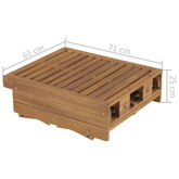 vidaXL Składany leżak z poduszką, lite drewno akacjowe