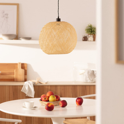 Lampa wiszaca Boho z Bambusa ?40cm Abruzzo Espresso E27
