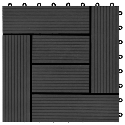 Płytka Tarasowa 11 pcs Czarny 30 x 30 cm