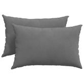 Poduszki na sofę 2 pcs Ciemnoszary 60 x 40 cm tkanina